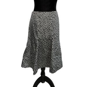 Dress Barn Black & White Polka Dot Knee-length Skirt, Size 10, Pre-owned